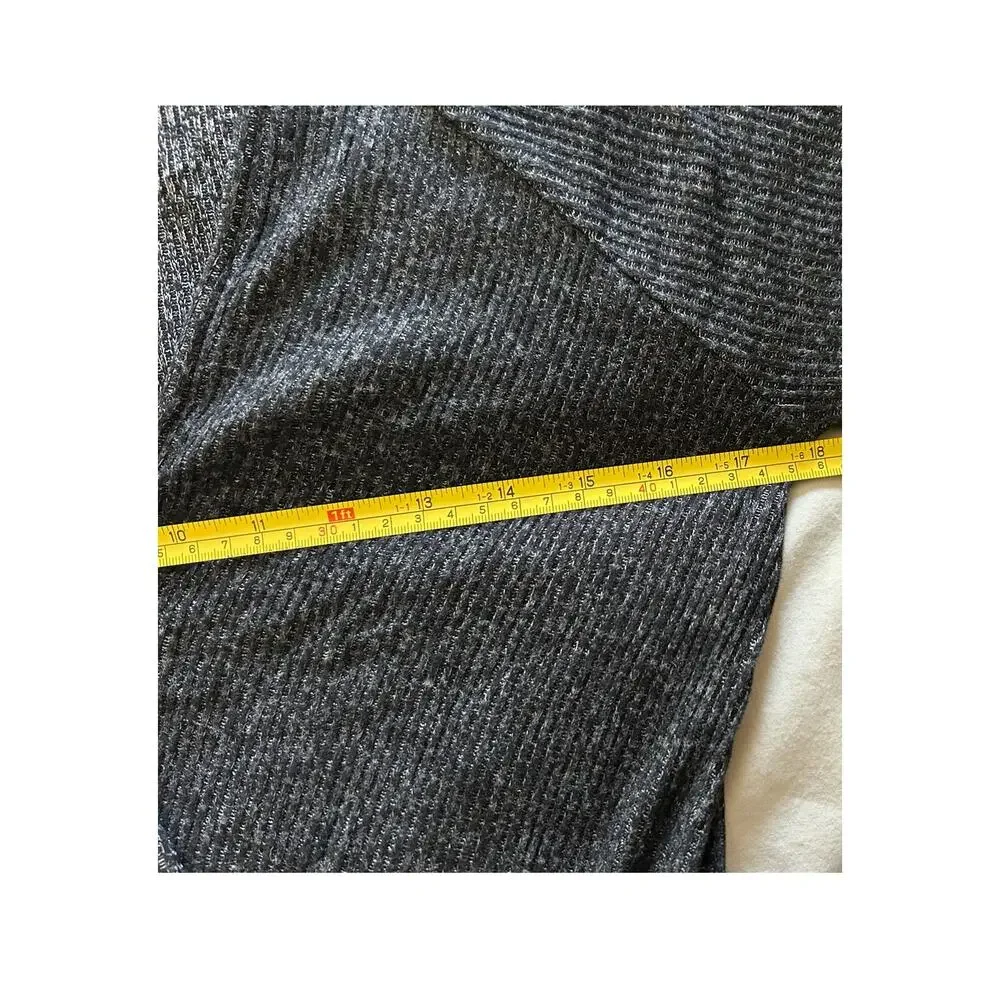 Anthropologie Women's Black Long Sleeve Ribbed Wrapped Sweater Size Medium NWOT - Picture 7 of 10
